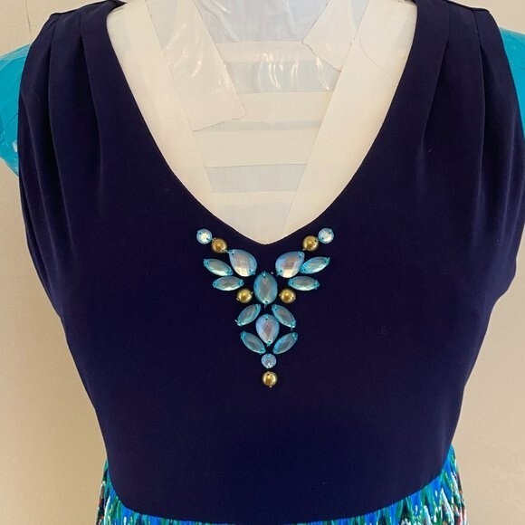 Ruby Rd Boho Beaded Lined Tank Style Top Pullover Maxi Womens Dress Size PS - Picture 2 of 6